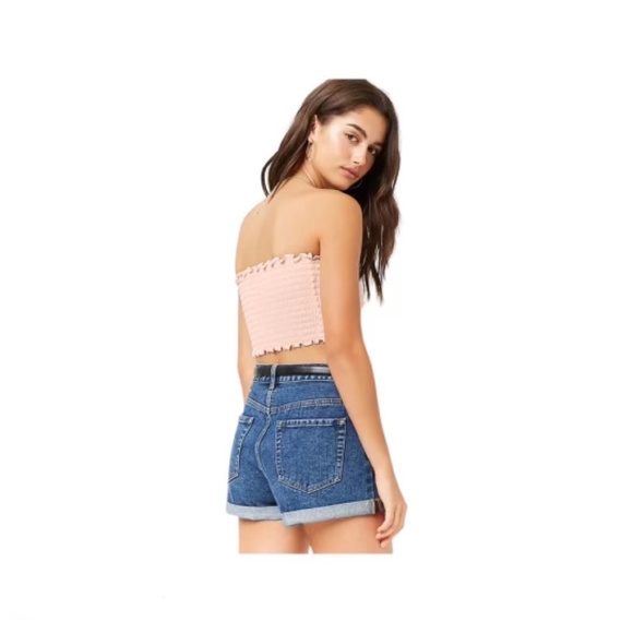 White Smocked Tube Top - Picture 3 of 9